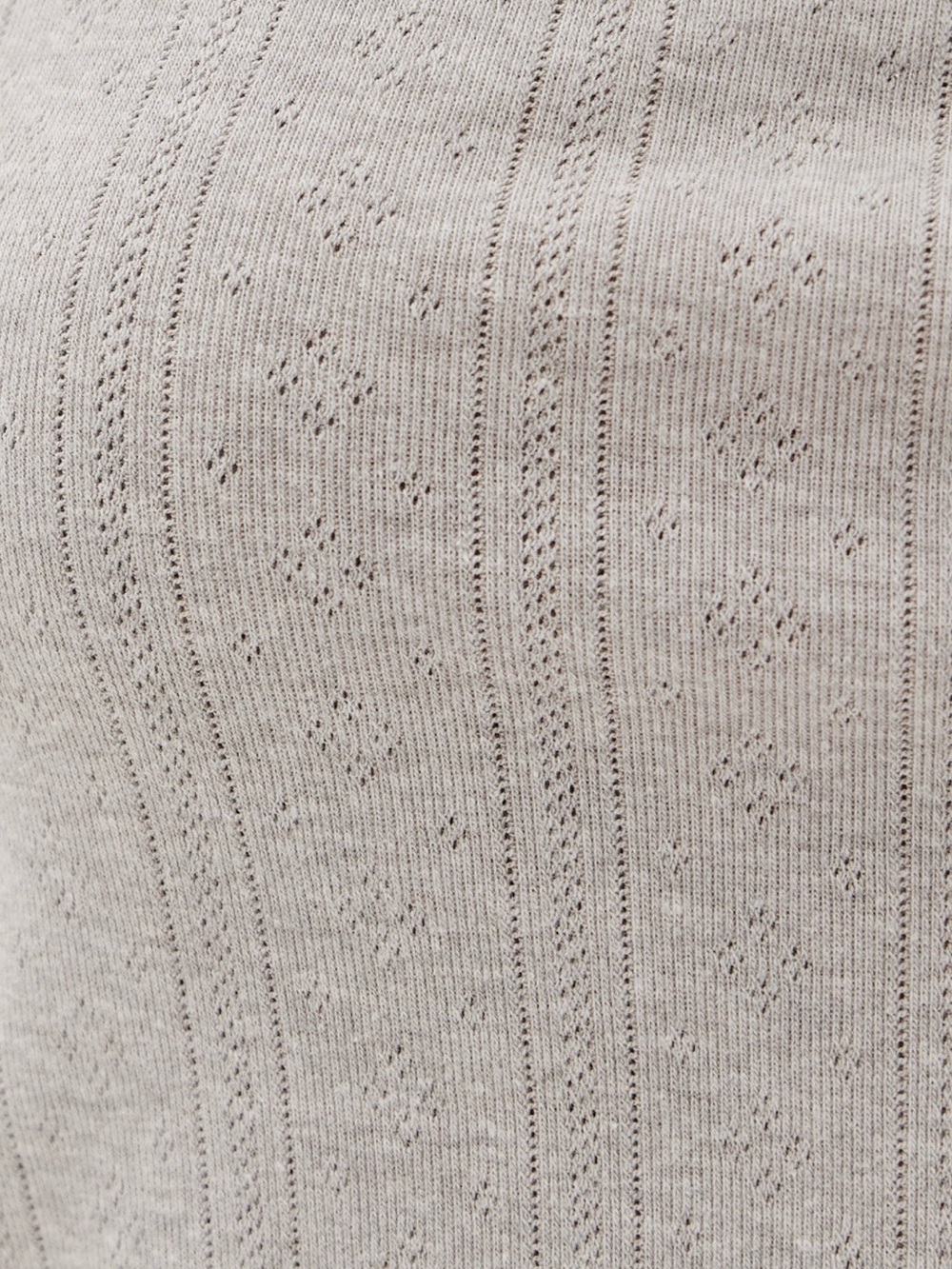 Shopbop Ribbed Square-Neck Tank Top — Light Gray - Picture 4 of 7